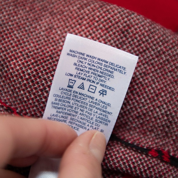 Lands' End Plaid Tartan Open Front Knit Cotton Cardigan - Picture 10 of 10